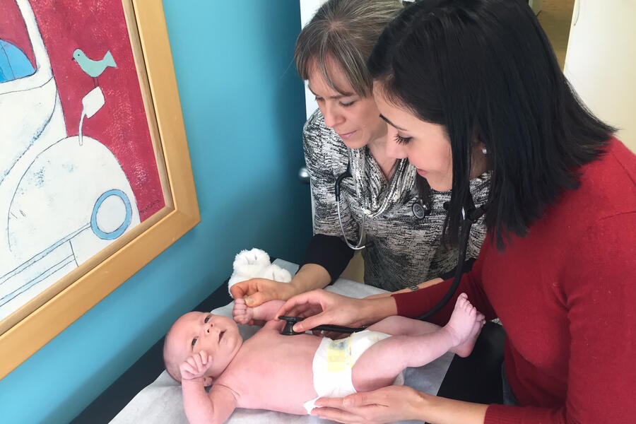 Tina at a pediatric clinic 