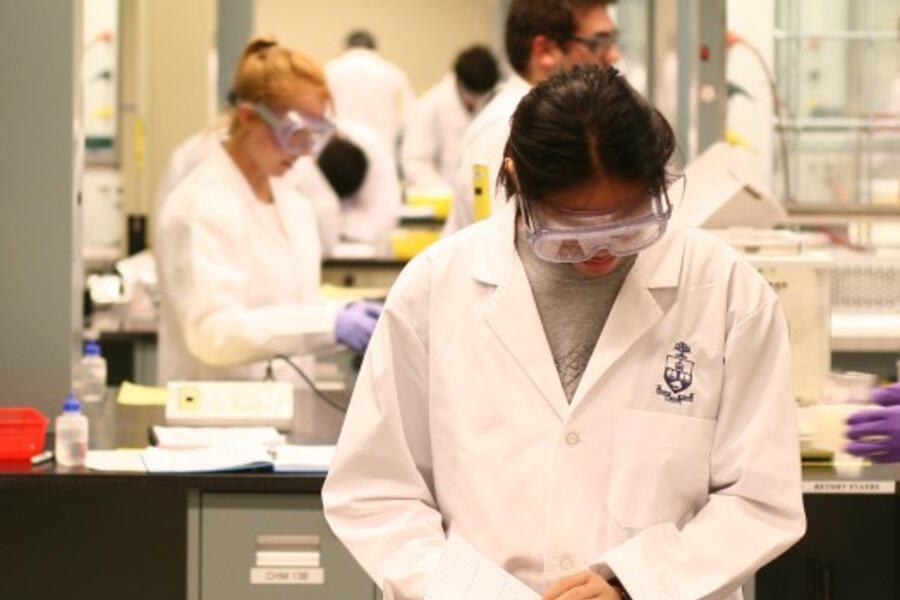 Students in a lab