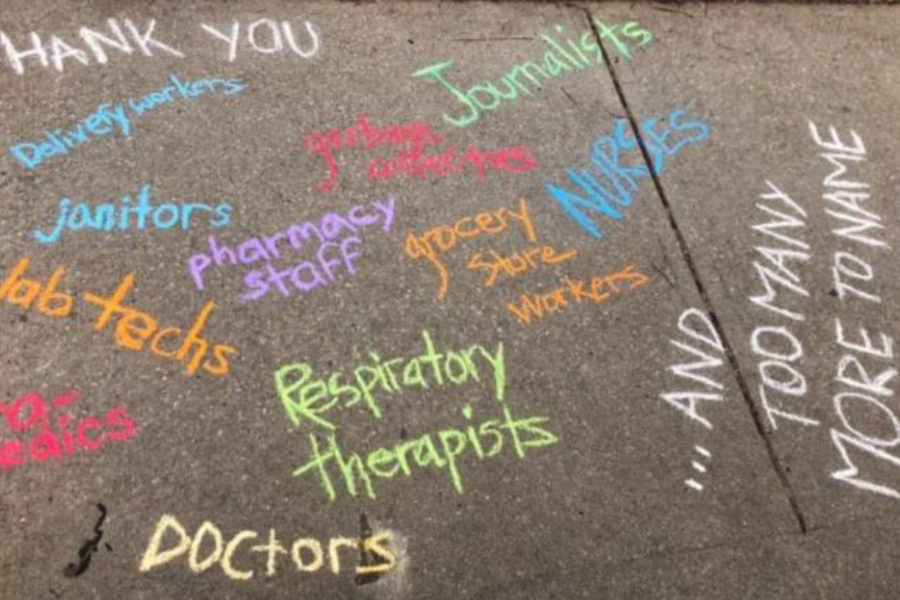 Side-walk chalk appreciation from our communities in Toronto