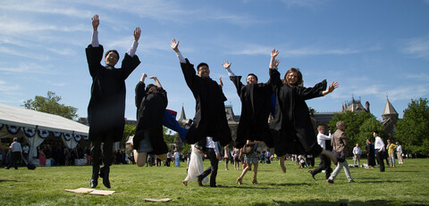 Students celebrate following convocation